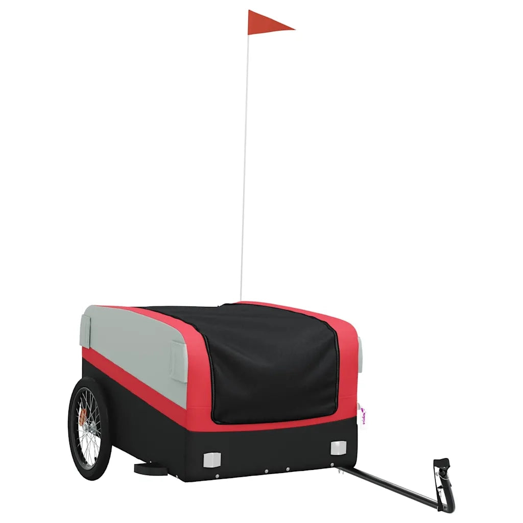 Rimorchio da Bici Nero e Rosso 45 kg in Ferrocod mxl 131979