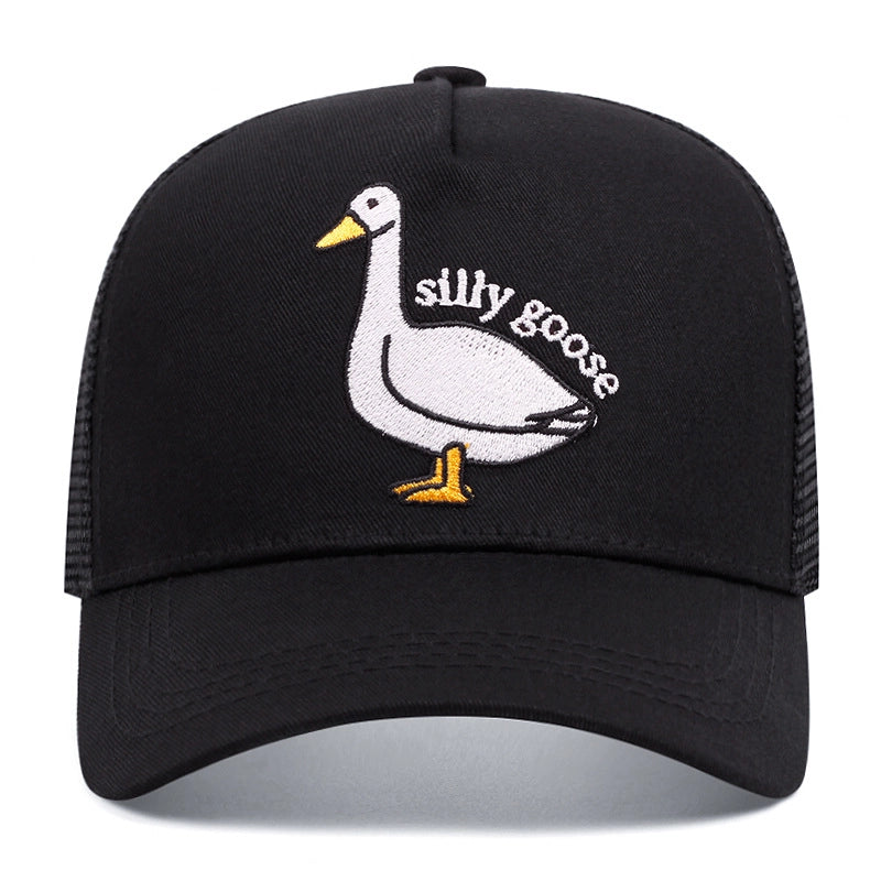 Cappellini da baseball neri con ricamo Silly Goose