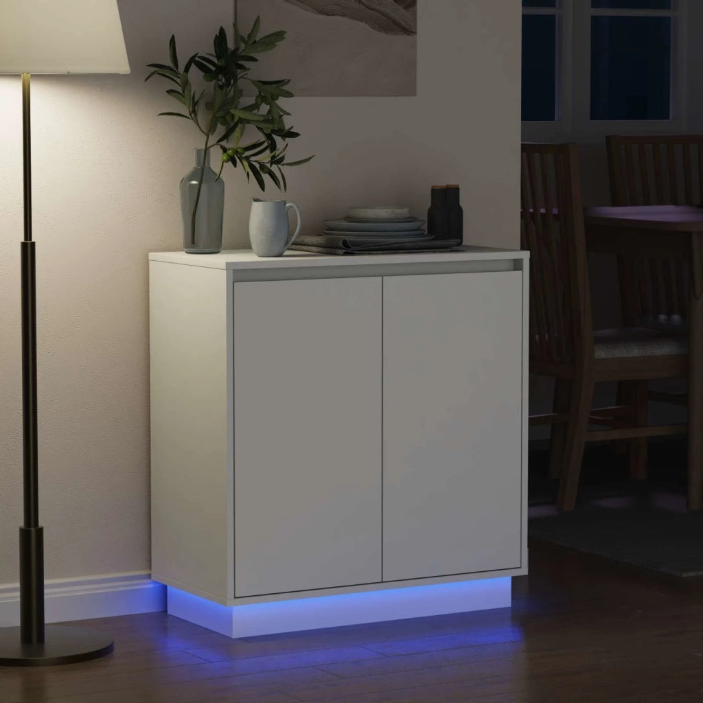 Credenza | Madia LED per Bianco 71 x 34,5 x 75 cm Legno multistrato
