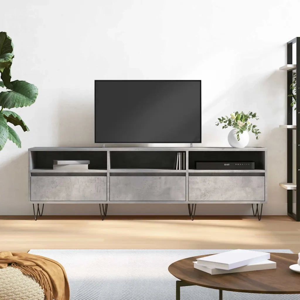 Mobile TV | Armadietto TV | Mobile Porta TV Grigio Cemento 150x30x44,5 cm Legno Multistrato