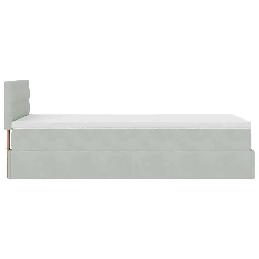 Struttura Letto Pouf con Materasso 80x200 cm in Velluto 3311879