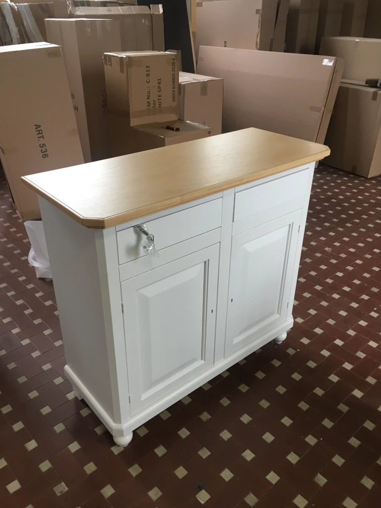 Cristalliera 2 ante napoletana bicolore arte povera in legno 104 x 43 h.208 - Mobili 2G