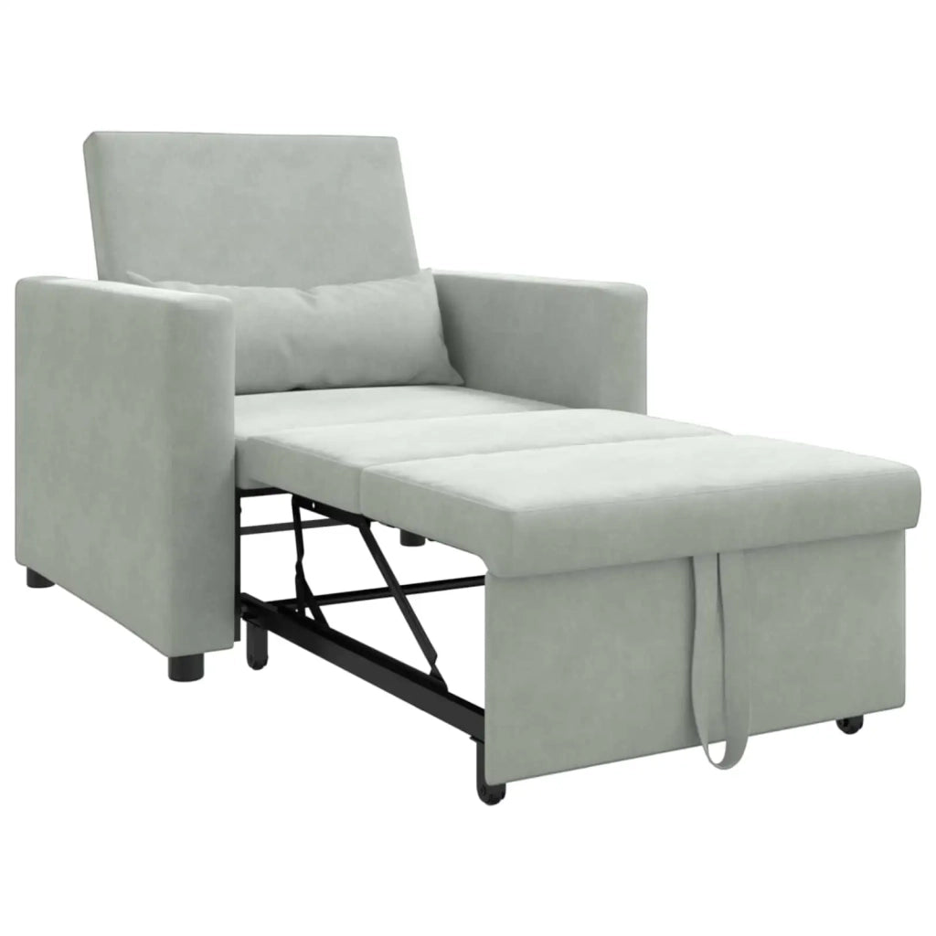 Divano letto estraibile singolo-Sofa Letto-Daybed Grigio chiaro 90 x 165 x 87 cm 644566