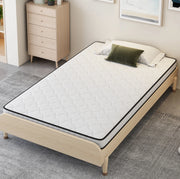 Materasso a molle 90x190 cm; spessore 10 cm; bianco; con design ergonomico e consegna arrotolata