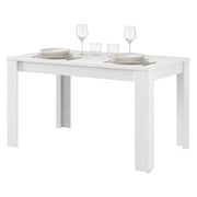 Sort, Tavolo Fisso 6 Posti, 135x80x76h cm Bianco Opaco