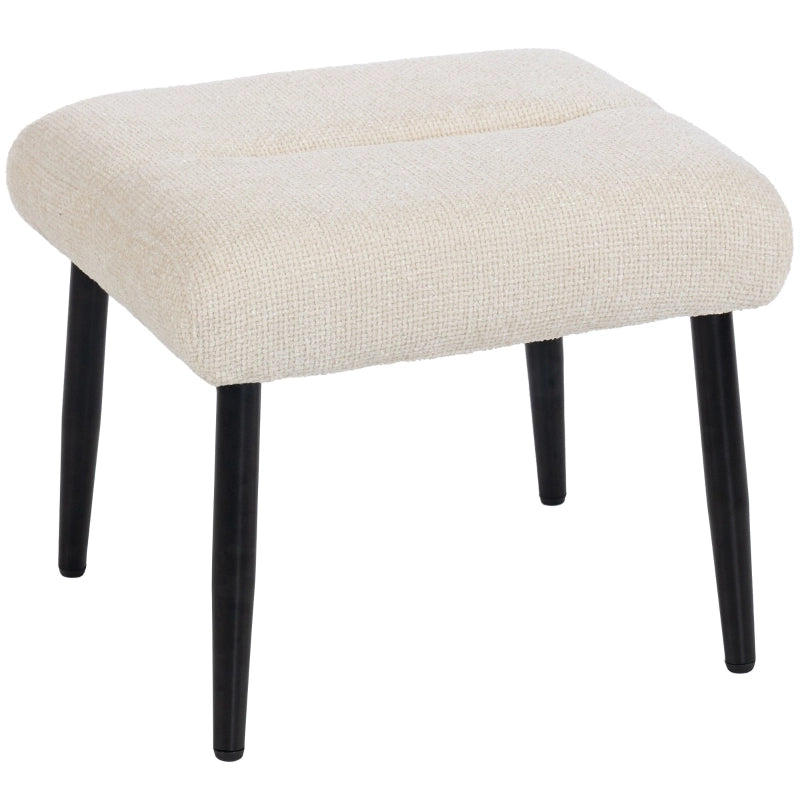 SGABELLO 45 x 41 x 38 cm in poliestere colore bianco crema