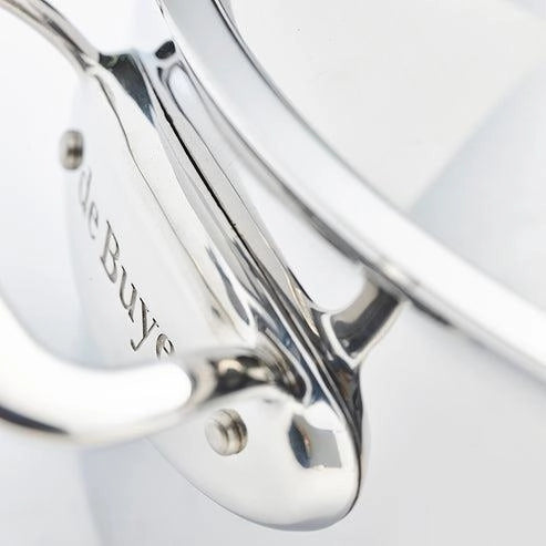 De Buyer 3742.28 Affinity Pentola Alta Acciaio Inox con Coperchio Vetro 28 cm Induzione 2 Manici Lavabile in Lavastoviglie Resistente al Forno colore Acciaio inox
