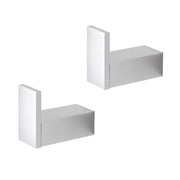 Set due appendini portasciugamani da muro in alluminio argento Sky