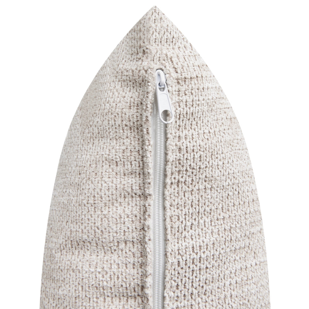 Poltrona Beige Chiaro Poliestere Cuscino Girevole Sfoderabile Schienale Rotondo Stile Retro Glam Soggiorno