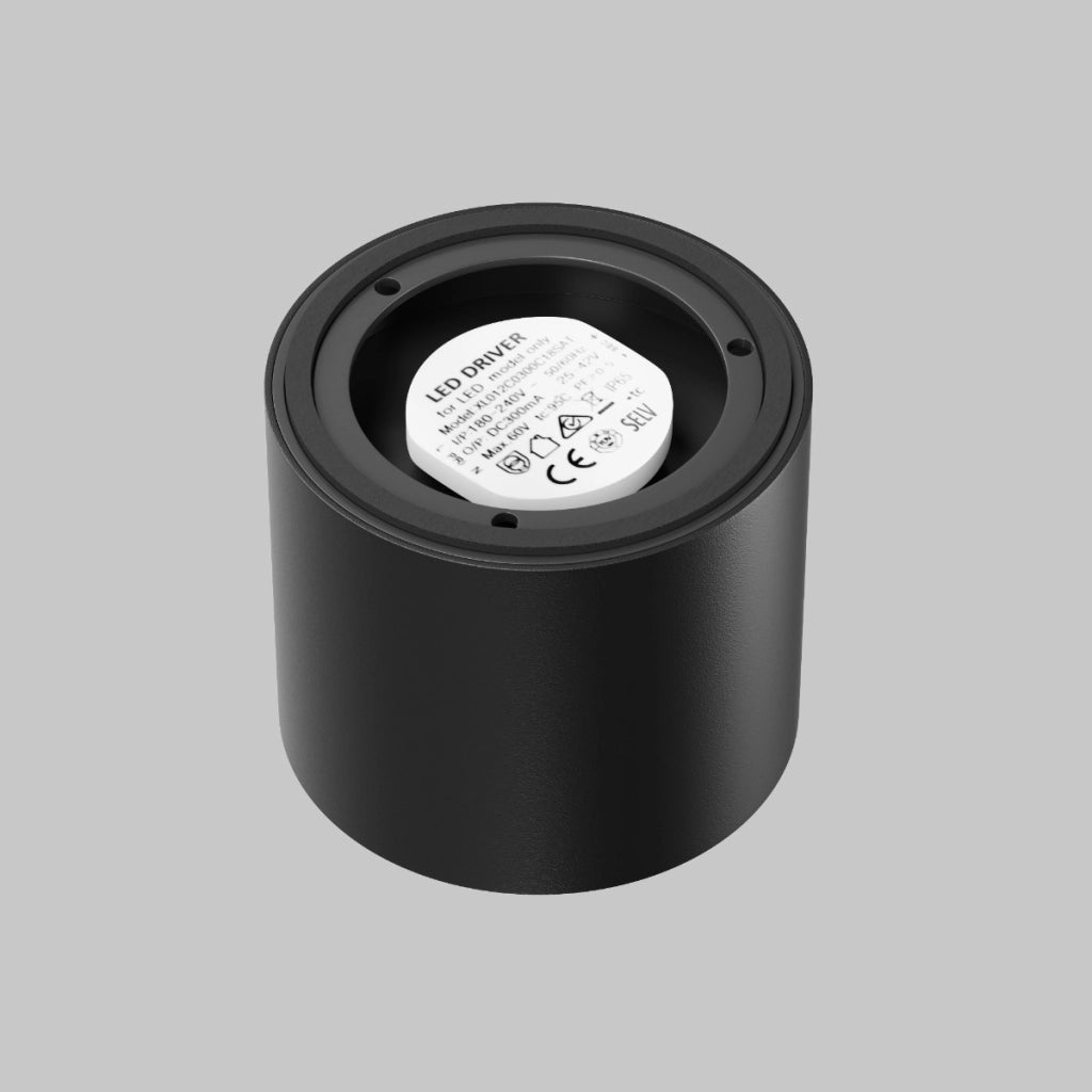 Faretto soffitto LENS LED 15W nero alluminio IP44 Maytoni