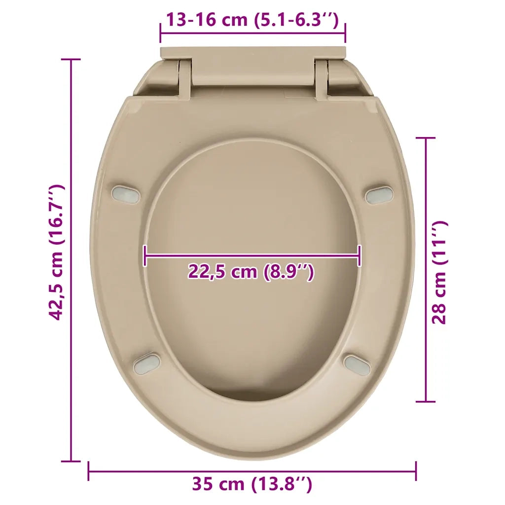 Tavoletta WC a Chiusura Ammortizzata Beige Ovale CFW7873534