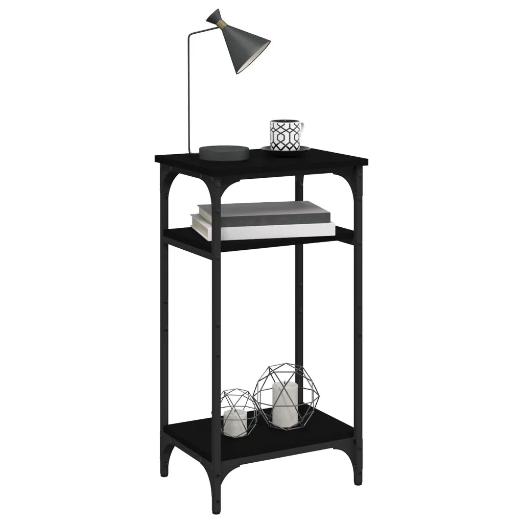 Tavolino Nero 40x30x75 cm in Legno Multistrato 825797