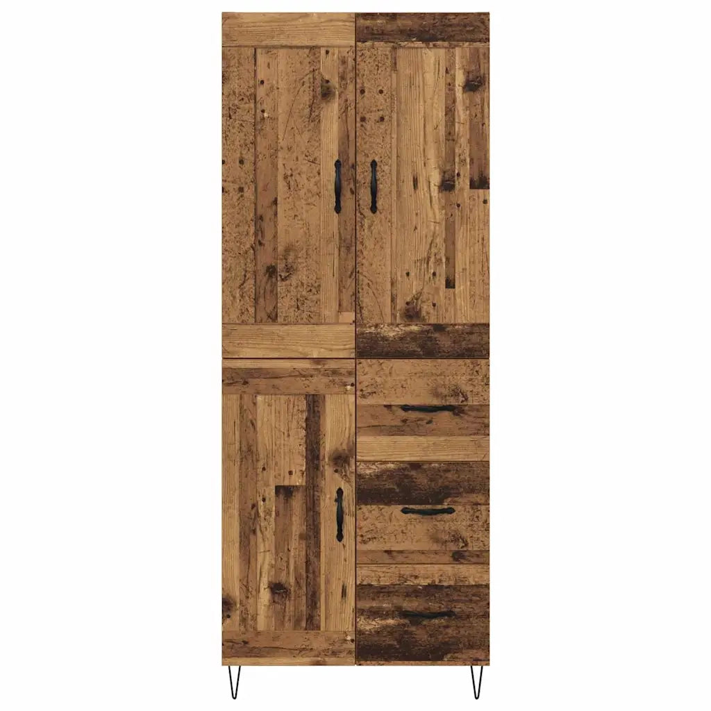 Credenza | Madia | Buffet da pranzo | Armadio da pranzo Legno vecchio 69,5 x 34 x 180 cm Legno multistrato