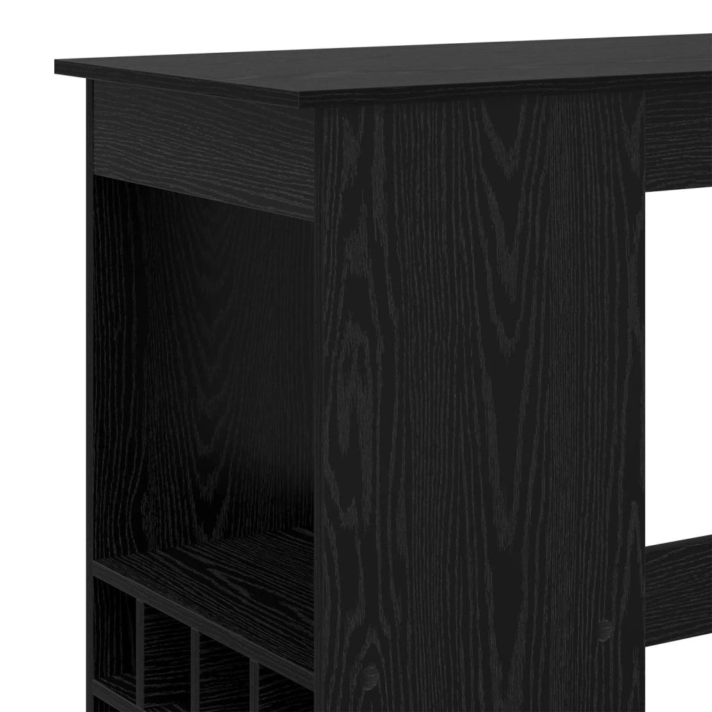 Tavolo da bar con lo scaffale Rovere Nero 90 x 47.5 x 103.5 cm 8003917