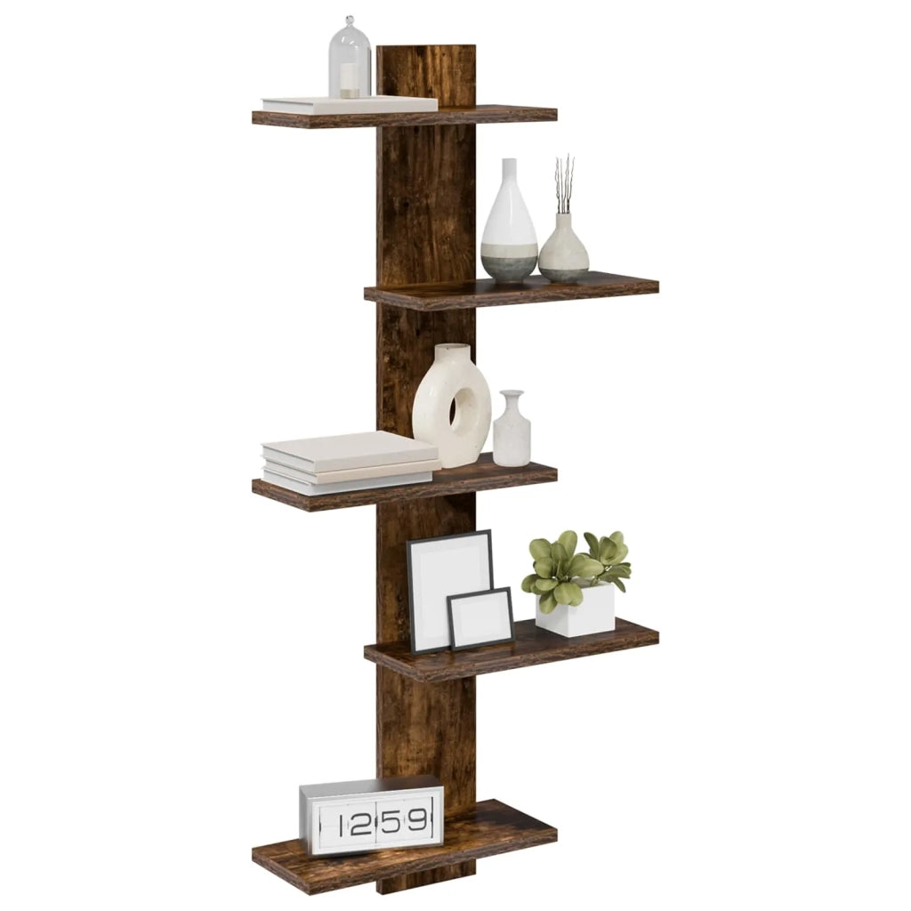 Mensola a muro flottante Rovere Fumo 48,5 x 15 x 101 cm 8012200