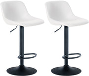 Sgabello da bar 2er Loft bianco,Finta pelle