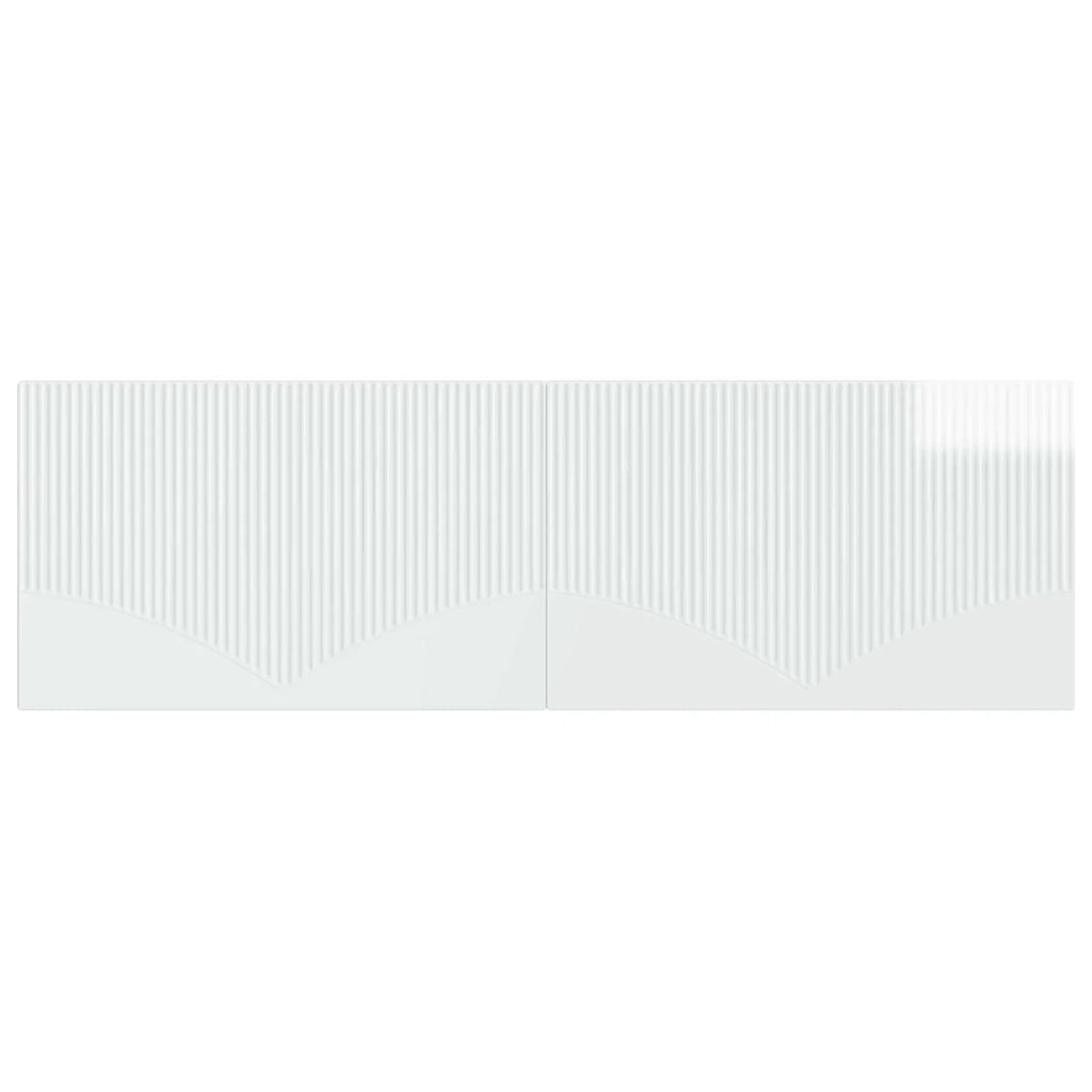 Testiera da Muro HOORN Bianco Lucido Legno ingegnerizzato 897389
