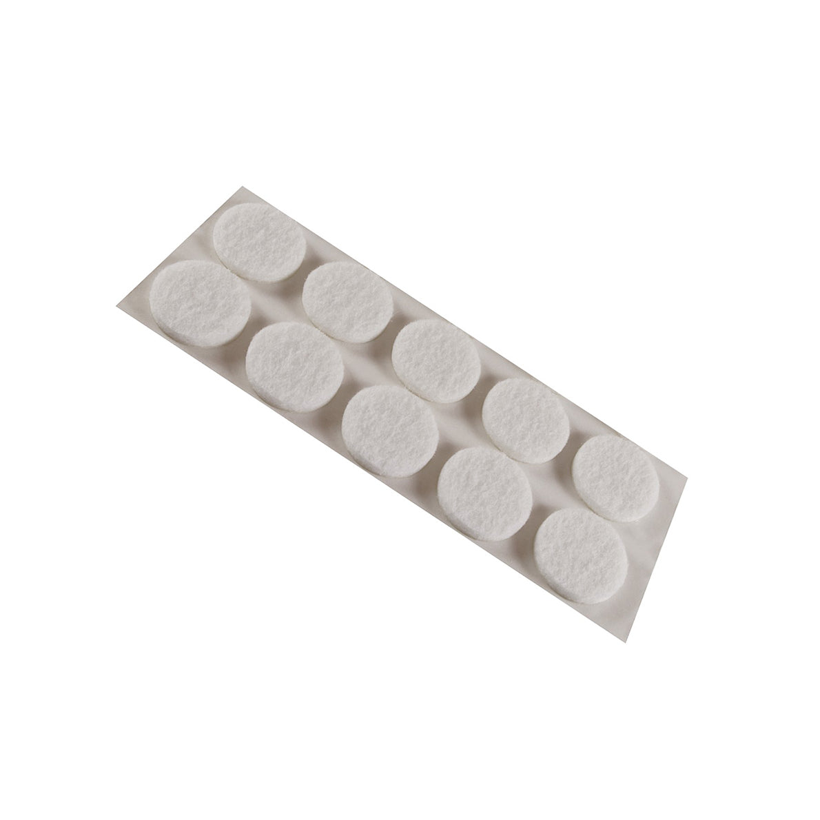 Feltrini adesivi tondi Ã˜ 20 mm. - bianco - 10 pz.