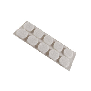 Feltrini adesivi tondi Ã˜ 20 mm. - bianco - 10 pz.