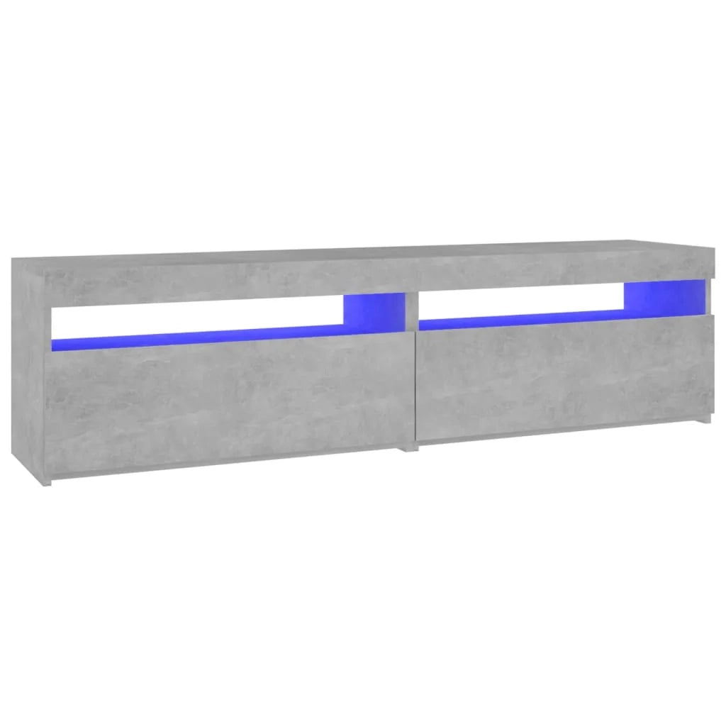 Mobile TV multimediale scaffale TV credenza mobile TV sala da pranzo soggiorno camera da letto 2 pezzi con luci LED 75 x 35 x 40 cm grigio 02_0028573
