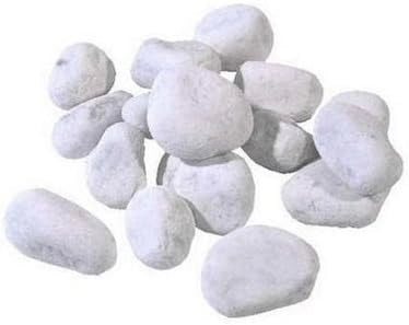 Ciottoli bianco granulometria 25/40 pietre naturali decorazione giardini kg 20