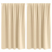 Tende Oscuranti | Tende Blackout con Anelli 2 pz Crema 140 x 140 cm Poliestere