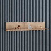 Lusern, Mensola un Ripiano, 128x20x24h cm Marrone Rovere Nodi