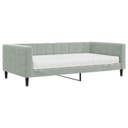 Divano letto | Sof¨¤ letto | Letto singolo con Materasso Grigio Chiaro 100x200 cm in Velluto