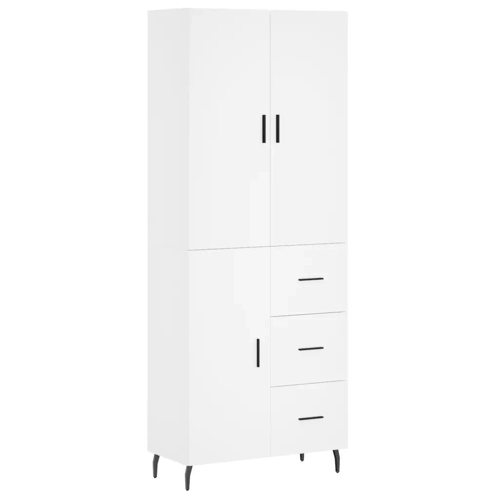 Credenza Bianca 69,5x34x180 cm in Legno Multistrato 3195915