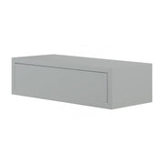 Mensola da Muro Lego con Cassetto, Comodino Sospeso, Mensola da Parete, 45x13.4 p20 cm, Grigio - Made in Italy