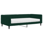 Divano letto | Sof¨¤ letto | Letto singolo con Materasso Verde Scuro 100x200 cm in Velluto