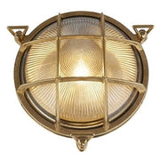 Applique Da Esterno Vintage - Decò Paratia Ottone Vetro 1 Luce E27