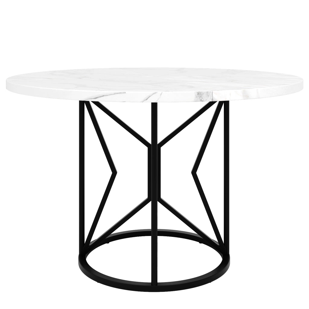 TAVOLO DA PRANZO ROTONDO 100x100x76 cm MDF Nero