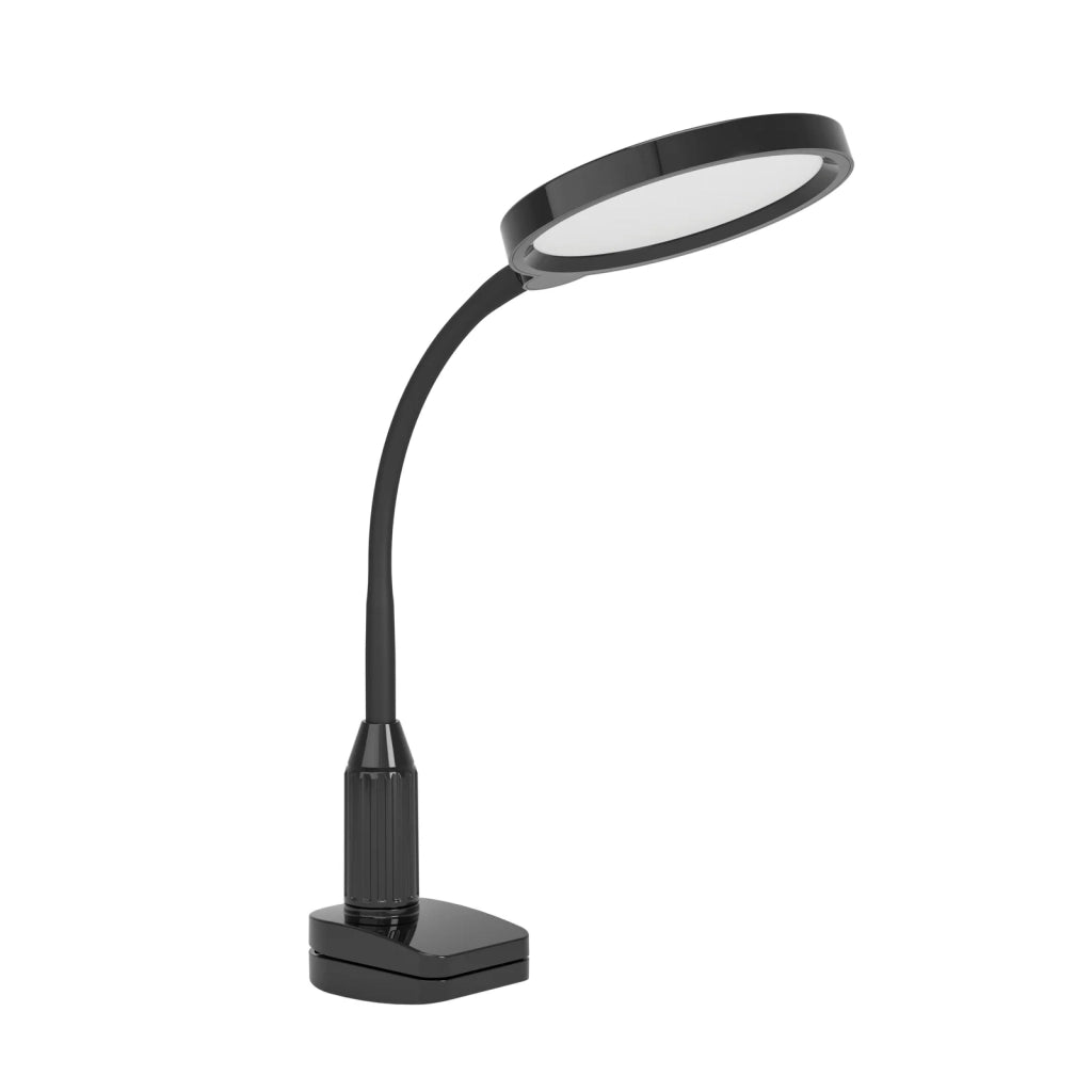 Lampada Scrivania Moderna Lauro Plastiche Nere Led 5,5W 600Lm