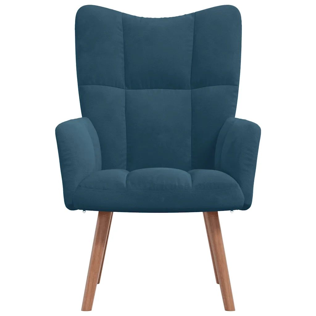Poltrona Relax Blu in Velluto cod mxl 22794