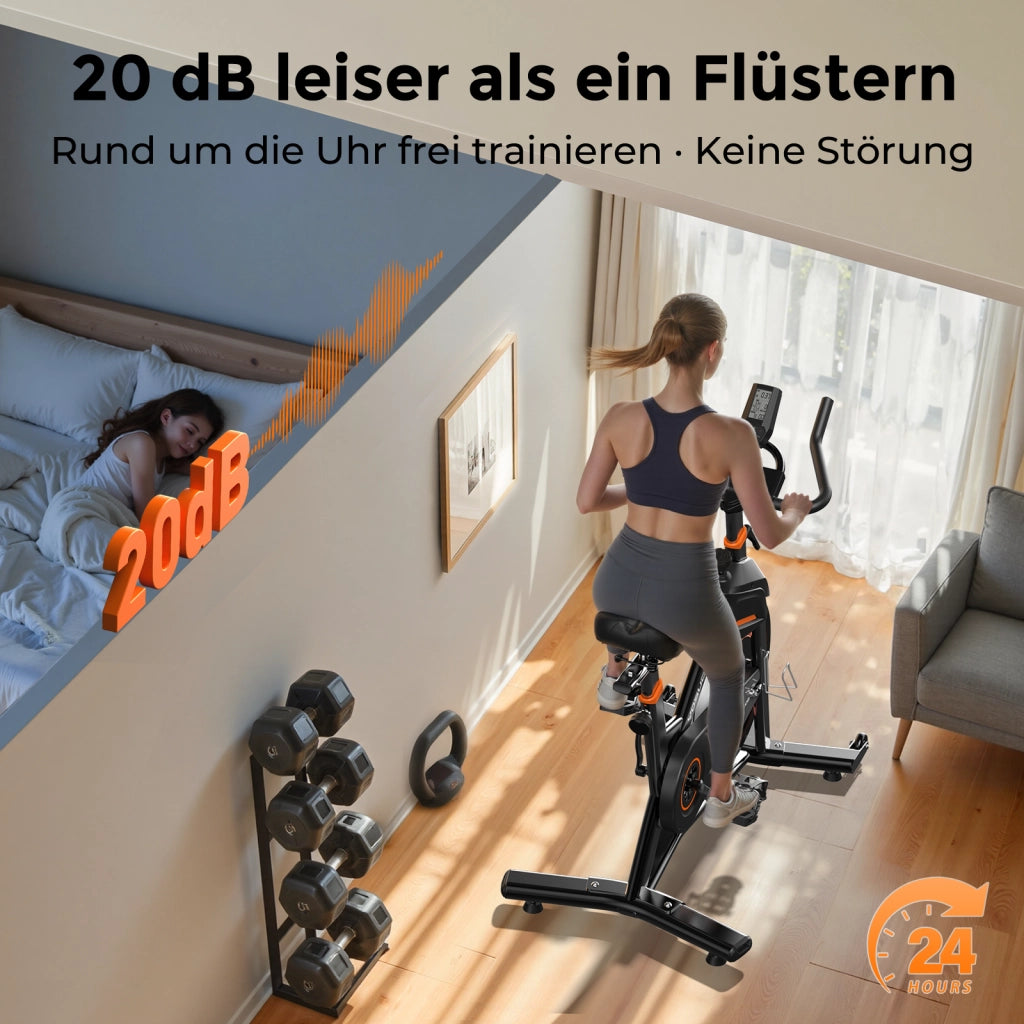 Bicicletta da spinning YOSUDA con resistenza magnetica ¨C zephmum ¨C Monitor LCD e supporto tablet