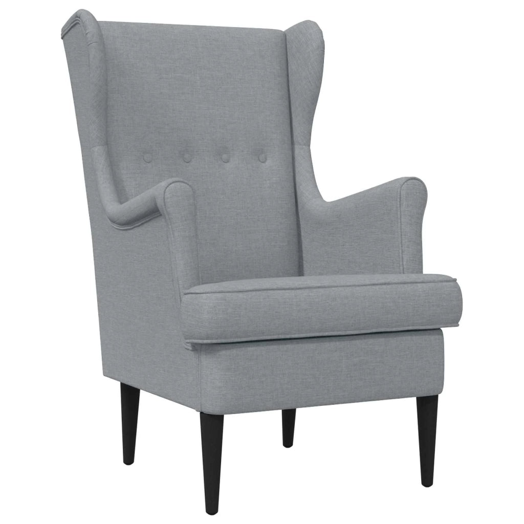 Poltrona con Ottomano 2 pz Grigio Chiaro Tessuto 3418831