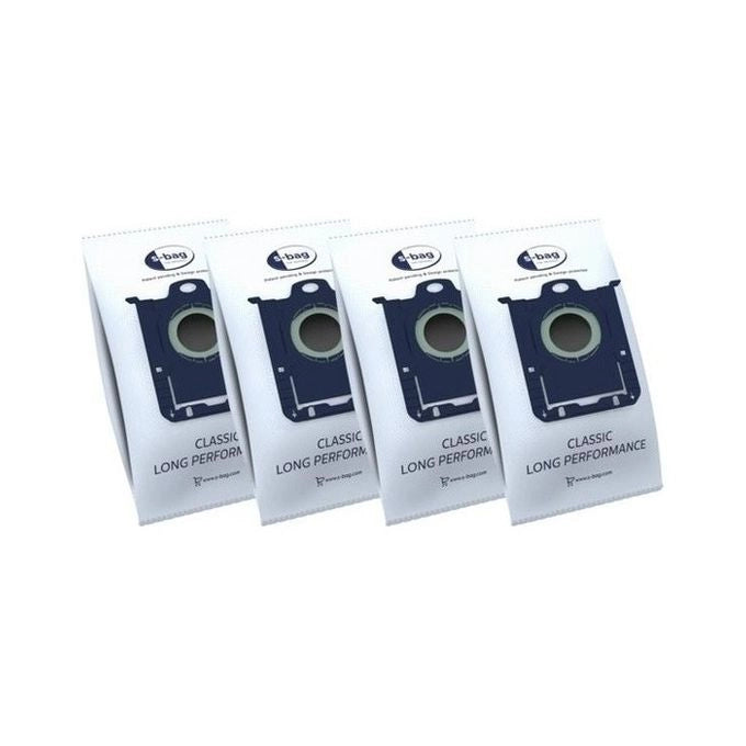 Electrolux ACCESSORI ASPIRAPOLVERE E201S s-bag® Original Classic Long Performance 4 x s-bag - realizzato in 3 strati di materiale sintetico dura fino al 50% in più rispetto a un tradizionale sacchetto in carta per aspirapolvere. Capacità 3,5 lt