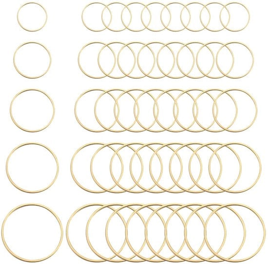 100 pezzi di orecchini a forma di anello d'oro - giri e cerchi per la creazione di gioielli