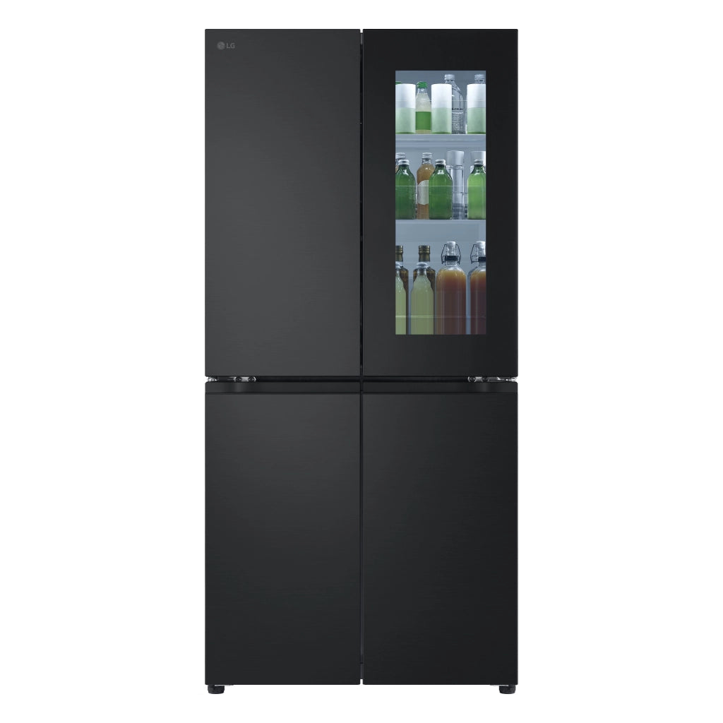 Lg instaview gmv860epde frigorifero multidoor slim, classe e, 530l, wi-fi, linear cooling, essence matte black