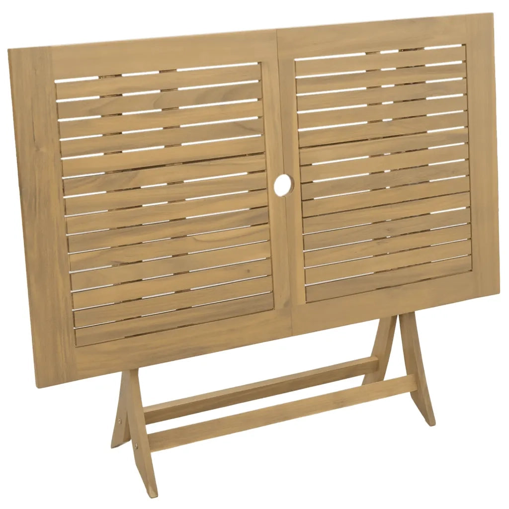 Tavolo da Giardino Pieghevole 120x70x75cm Legno Massello Acacia 365745