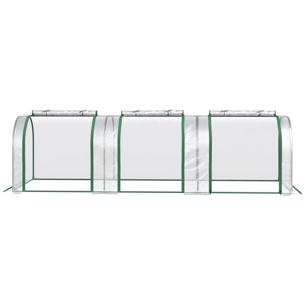 Serra da Giardino Tunnel ¨C zephmum ¨C 295x100x80 cm Acciaio Plastica Trasparente