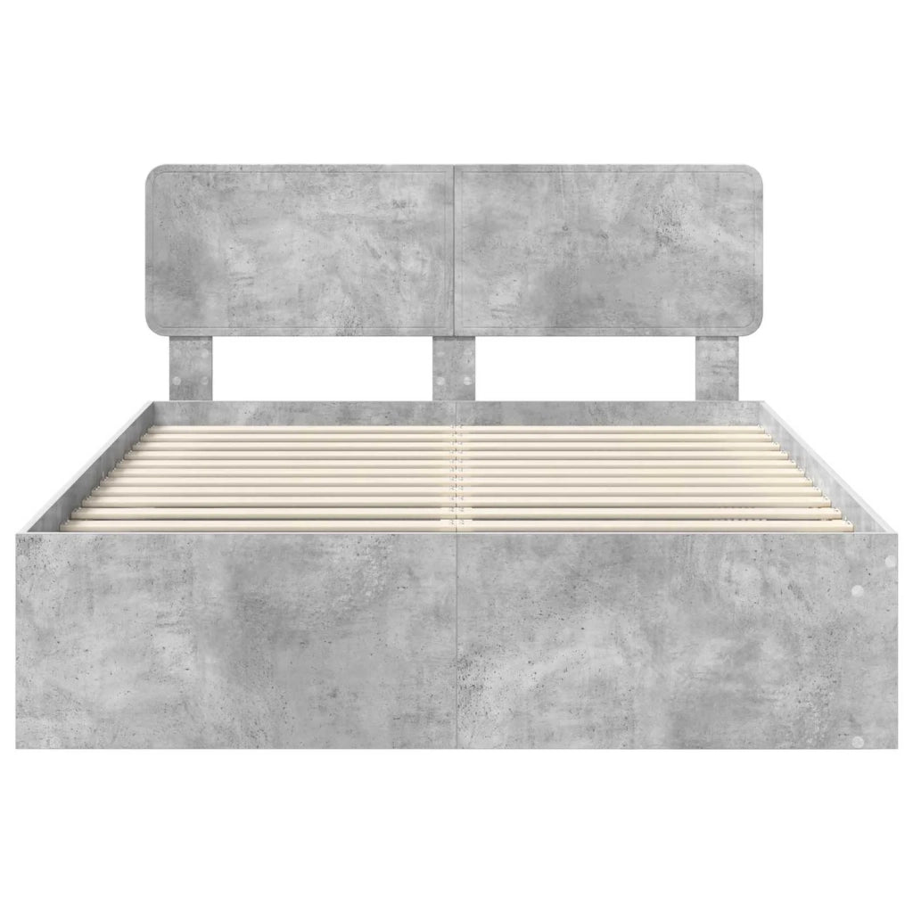 Struttura del letto Calcestruzzo 160 x 200 cm Pino massello 3412054