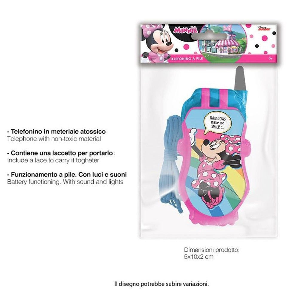Trade Shop - Telefono A Pile Minnie Disney Gioco Giocattolo Bambini Con Luci E Suoni -