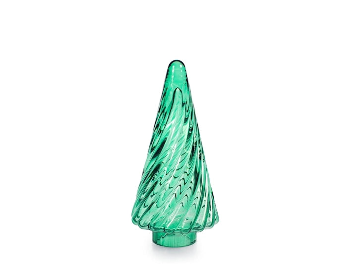 Albero natale verde in vetro soffiato a mano