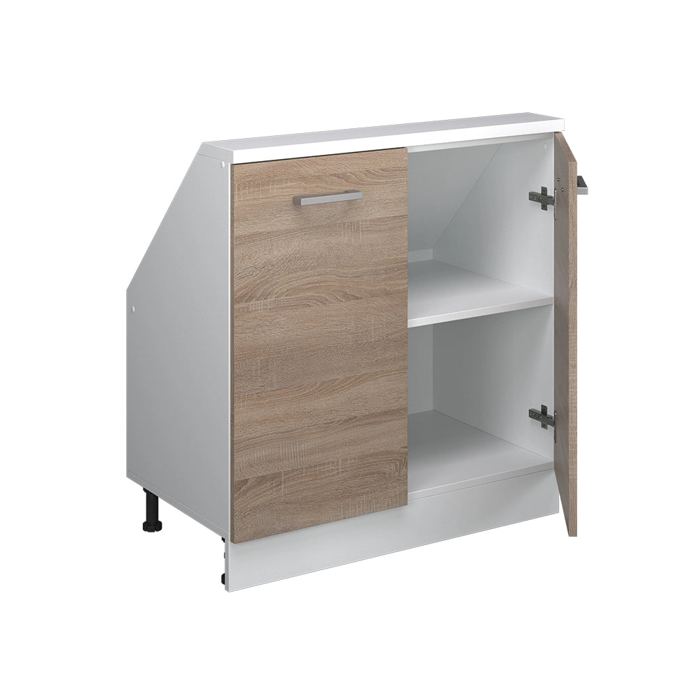 Mobile sottotetto Rion Sonoma/Bianco con 2 porte Vicco