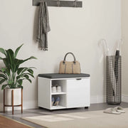 Panca per ingresso con cuscino-Sgabello-Panca da Corridoio Bianco 60 x 38 x 46 cm 676231