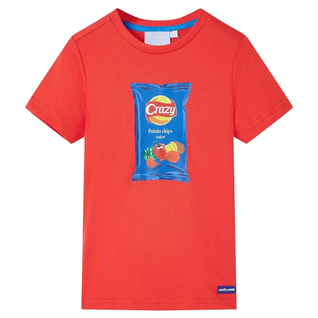 Maglietta da Bambino a Maniche Corte Rossa 140cod mxl 117016