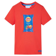 Maglietta da Bambino a Maniche Corte Rossa 140cod mxl 117016