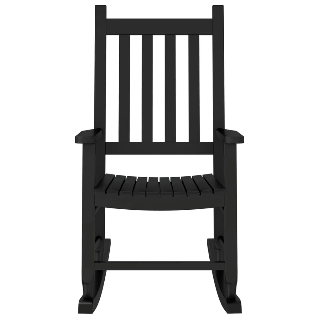Sedie a Dondolo per Bambini 2 pz Nere Legno Massello di Pioppo 3281594